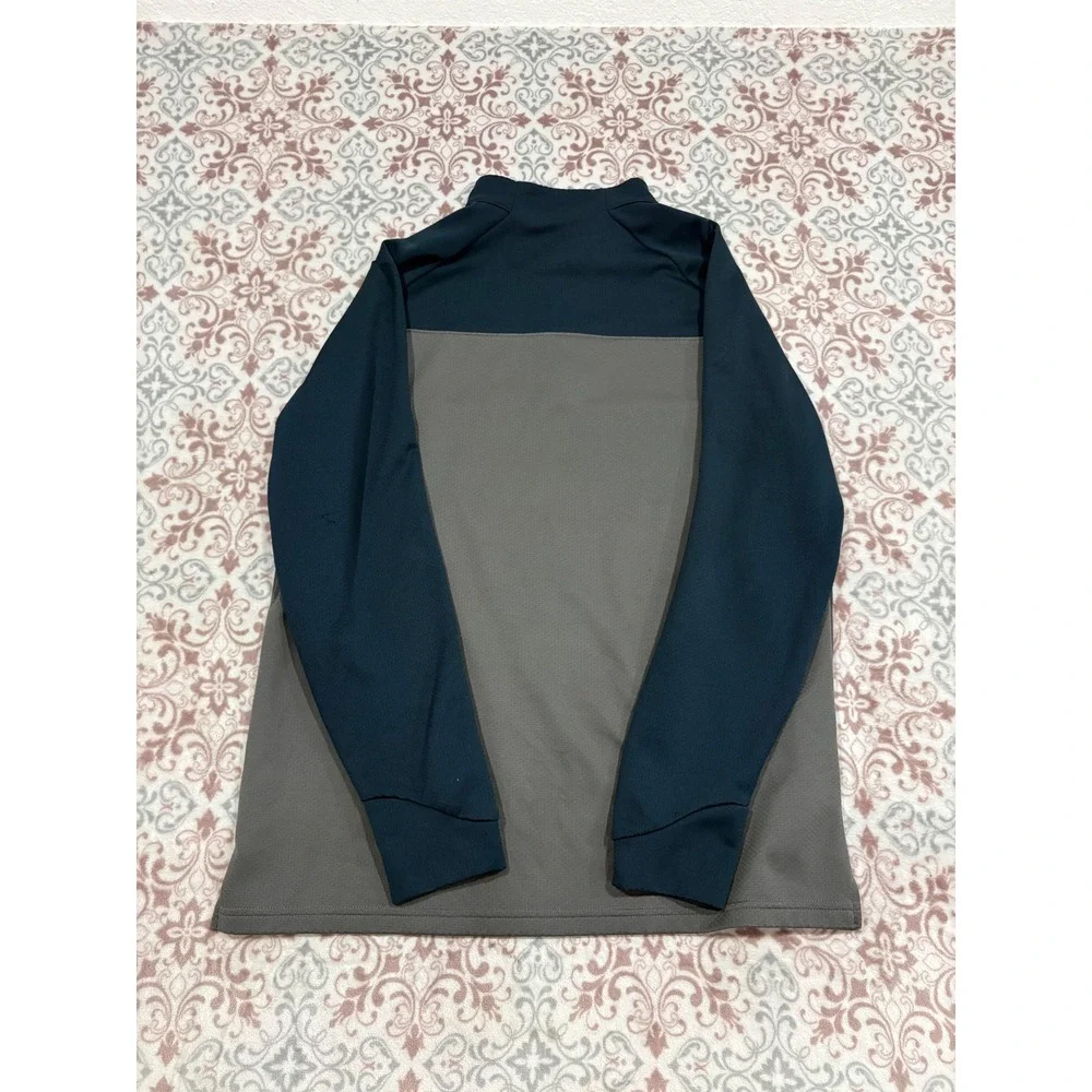 Nike Golf Dri-FIT 1/4 Zip Pullover Mens Large Blue Grey Performance Sweatshirt